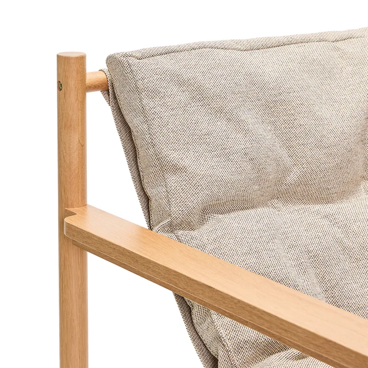 Hübsch Interior - Heritage Loungestoel natuurlijk eiken / beige