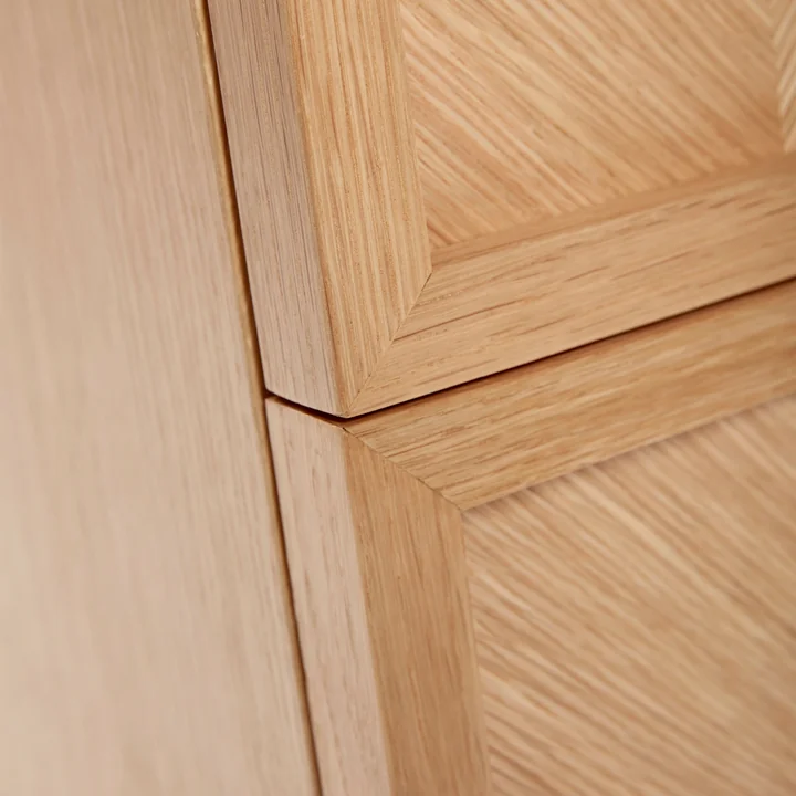 Hübsch Interior - Nachtkastje visgraat, H 60 cm, eiken