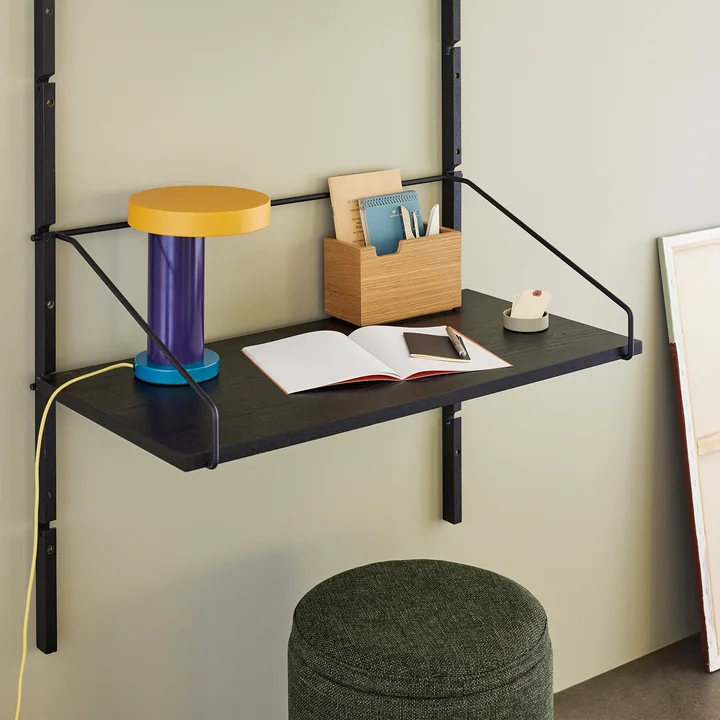 Hübsch Interior - Norm Wandplank met 4 planken, h 181 cm, zwart