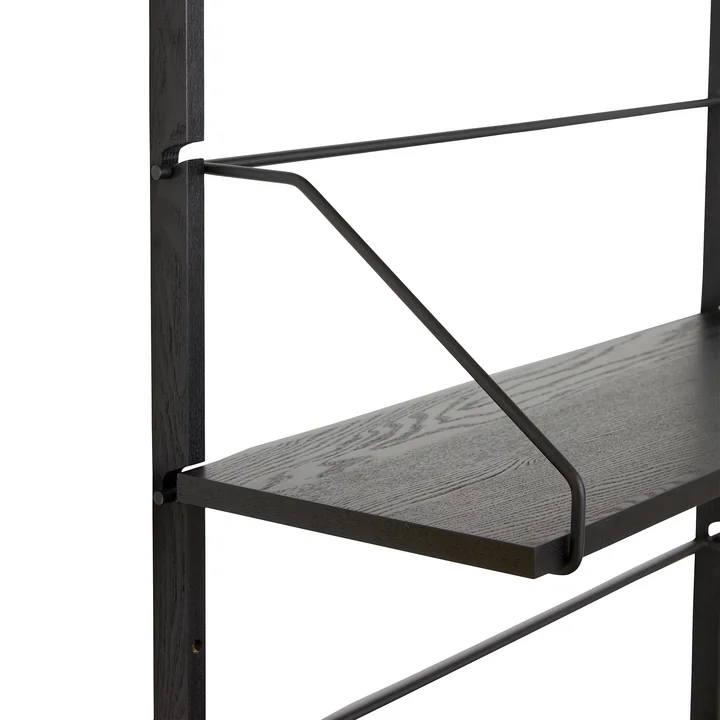 Hübsch Interior - Norm Wandplank met 4 planken, h 181 cm, zwart