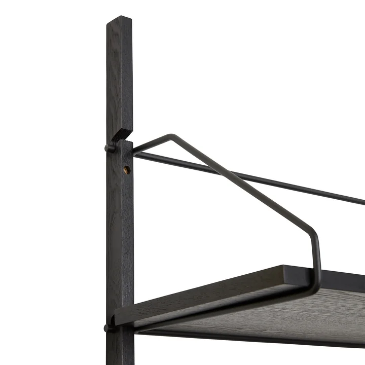 Hübsch Interior - Norm Wandplank met 4 planken, h 181 cm, zwart