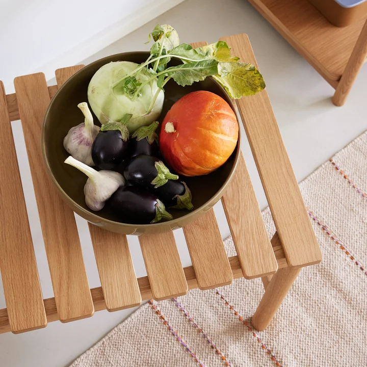 Hübsch Interior - Row Bank, L 70 x 45 cm, eiken