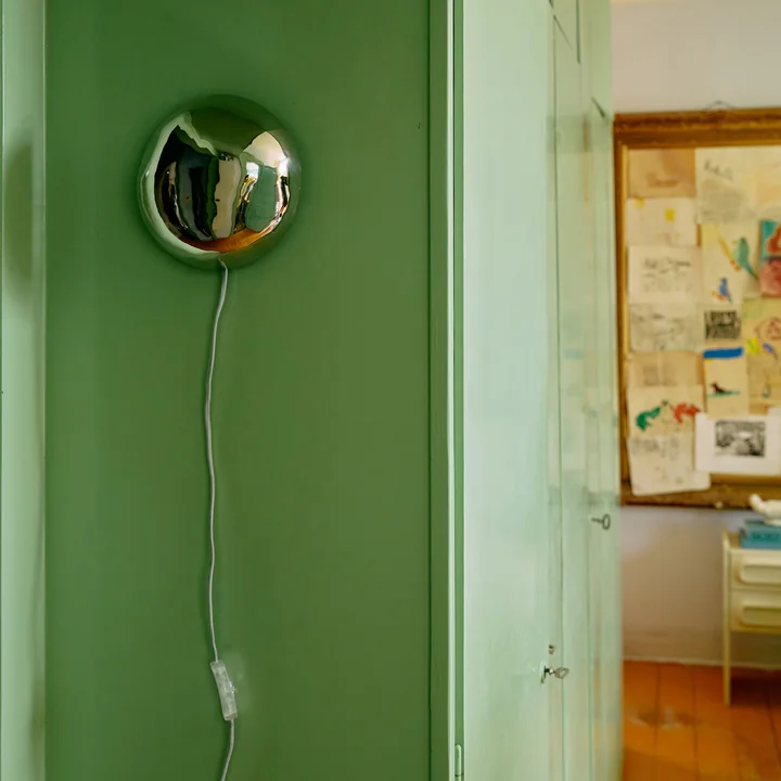 HKliving - Orb Wandlamp, chroom