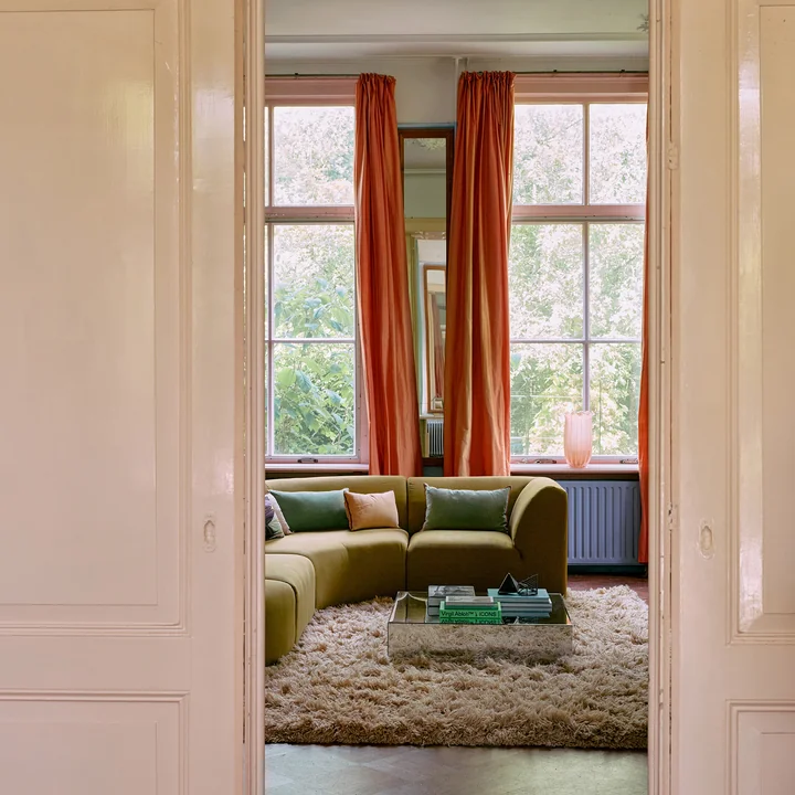 HKliving - High Glazen vaas, perzik