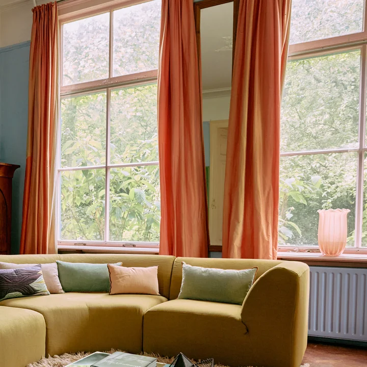 HKliving - High Glazen vaas, perzik