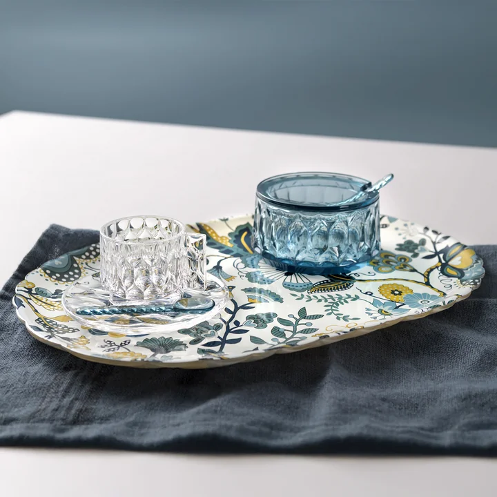 Kartell - x Liberty Jellies Family Dienblad, crème / lichtblauw ( Mabelle Graphic Impression )