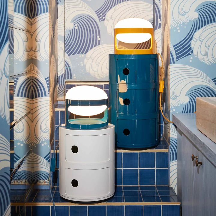 Kartell - New Big Componibili Container en KD28 tafellampen