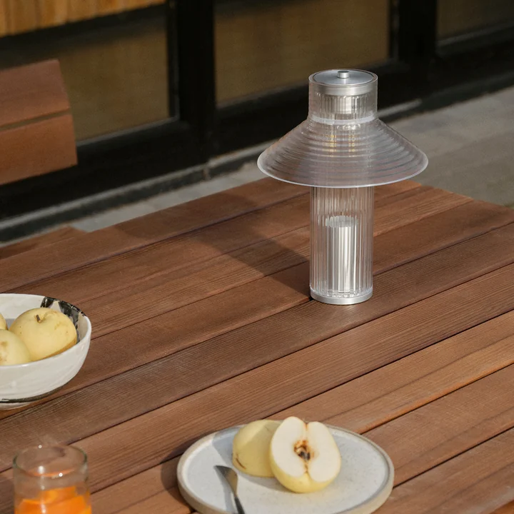 FDB Møbler - Sletterhage Oplaadbare tafellamp, aluminium zilver