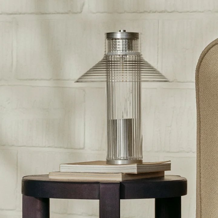 FDB Møbler - Sletterhage Oplaadbare tafellamp, aluminium zilver