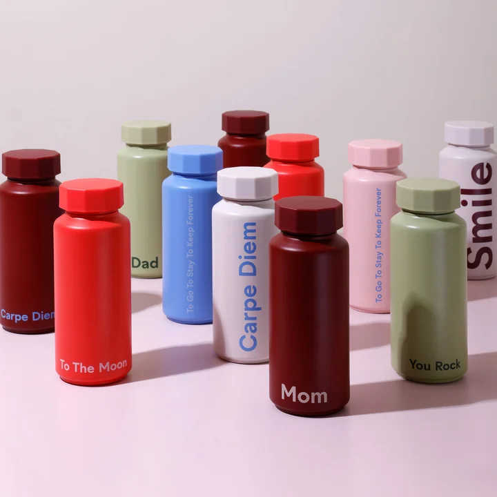 Design Letters - AJ thermosfles Hot & Cold 0,5 liter, Mom / bordeaux (speciale editie)