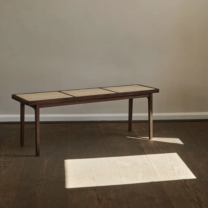 Norr11 - Le Roi Bank met vlechtwerk, donker gerookt essenhout