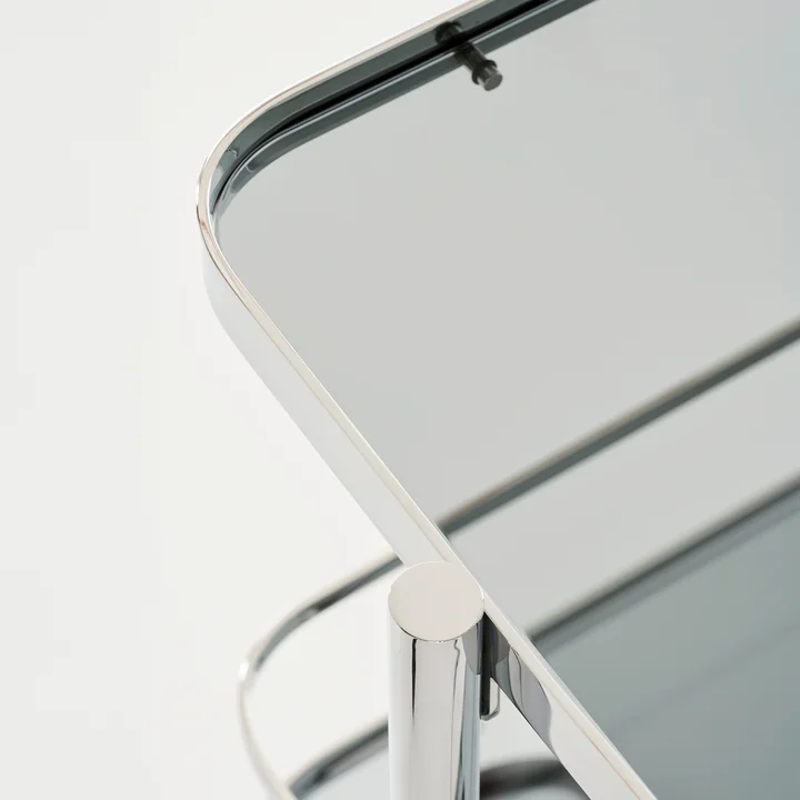 Thonet - S 179 Serveerwagen, chroom / grijs