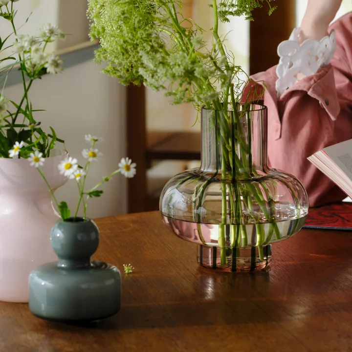 Marimekko - Umpu Vaas, olijf / poeder / helder