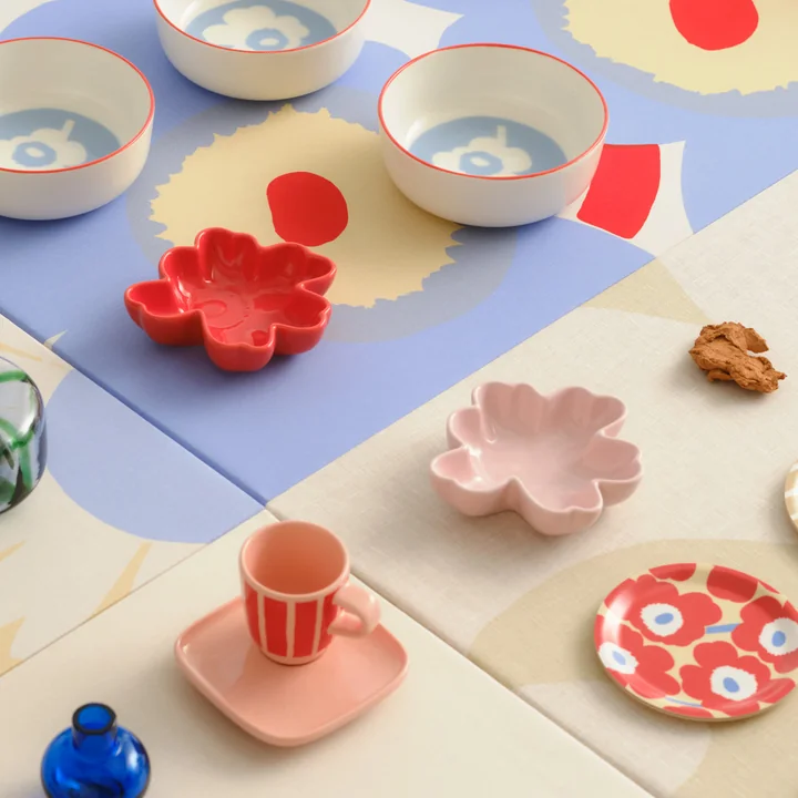 Marimekko - Unikko kommenset, Ø 11 cm, roze/oranje rood (set van 2)