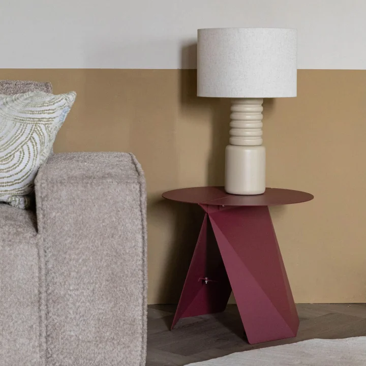 Zuiver - Foldy bijzettafel, opvouwbaar, marsala rood