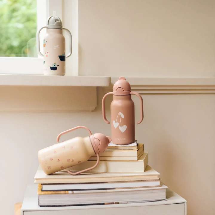 LIEWOOD - Kimmie bedrukte fles, 250 ml, mini Butterfly / apple blossom