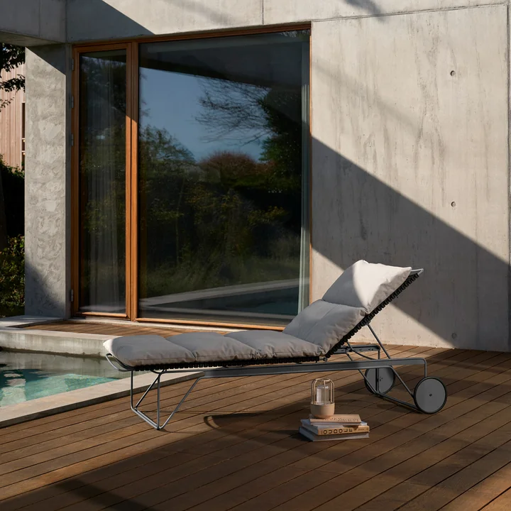 HOUE - CLICK Verstelbaar zitkussen voor chaise longue, essenhout