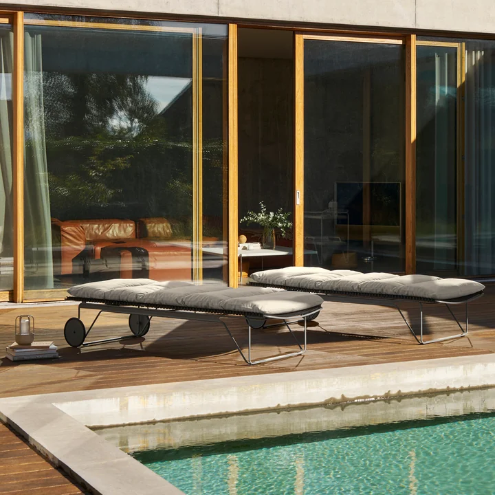 HOUE - CLICK Verstelbaar zitkussen voor chaise longue, essenhout