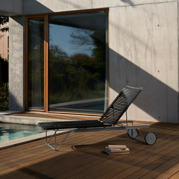 HOUE - CLICK Chaise Longue verstelbaar, zwart