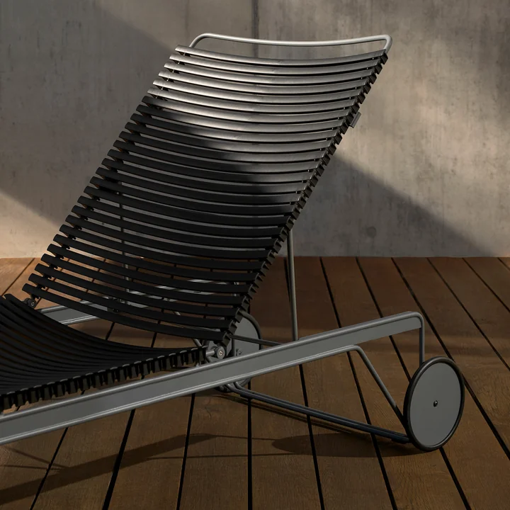 HOUE - CLICK Chaise Longue verstelbaar, zwart