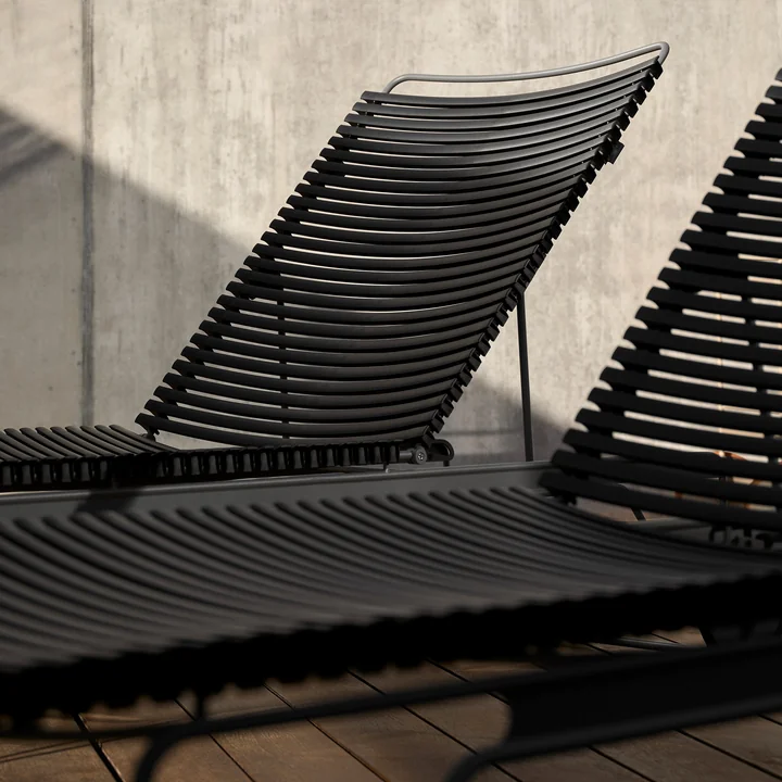 HOUE - CLICK Chaise Longue verstelbaar, zwart