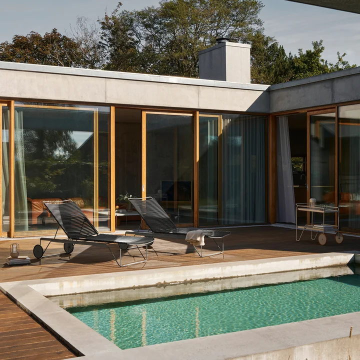 HOUE - CLICK Chaise Longue verstelbaar, zwart