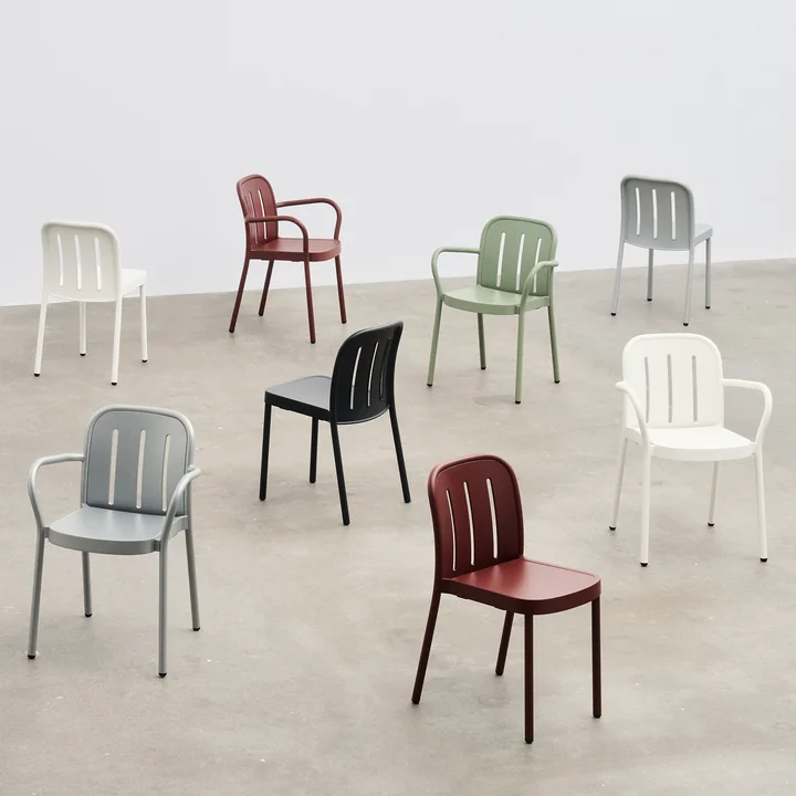 HAY - Deville Stoel en armleunstoel, buiten, groep