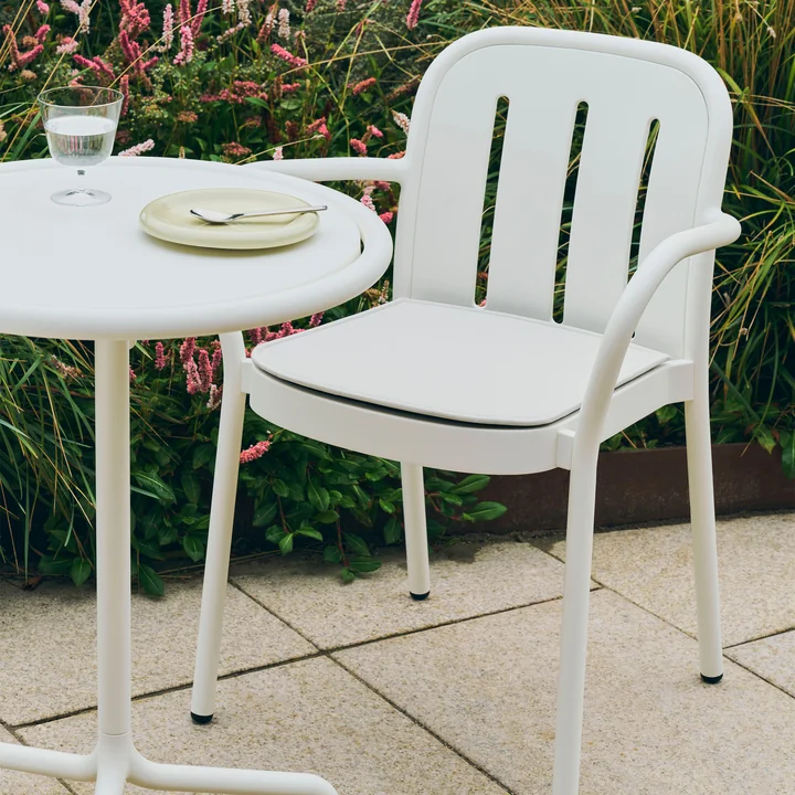 HAY - Deville Fauteuil met zitkussen, buiten, crèmewit