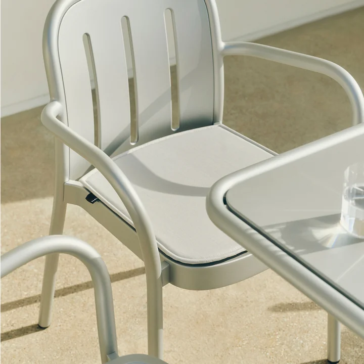 HAY - Deville Fauteuil met zitkussen, buiten, zilvergrijs