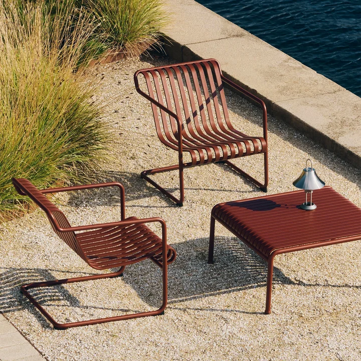 HAY - Palissade sledestoel laag, ijzer rood