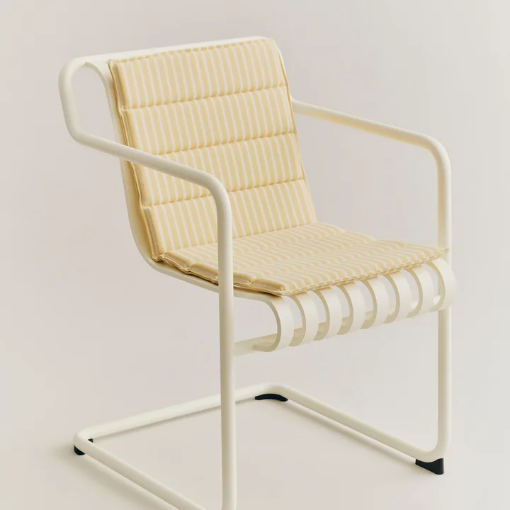 HAY - Terrazza Opvouwbaar zitkussen, dikke strepen, geel