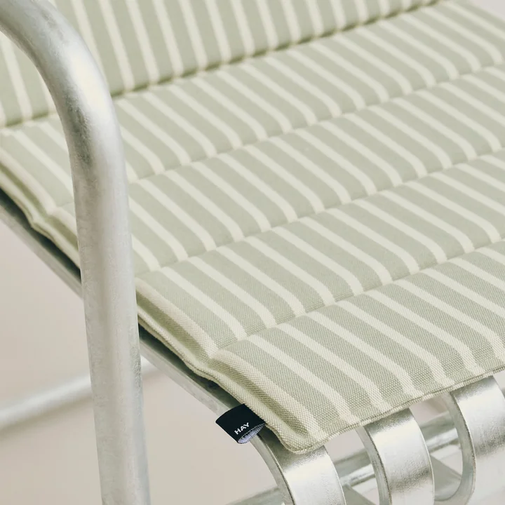 HAY - Terrazza Opvouwbaar zitkussen, dikke strepen, grijs