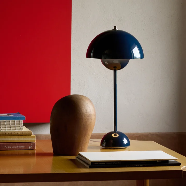 & Tradition - FlowerPot tafellamp VP3, staalblauw