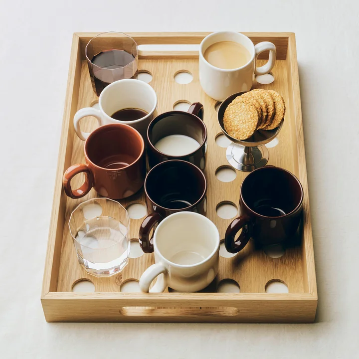 HAY - Barro Mok met handvat, bordeaux en gebroken wit