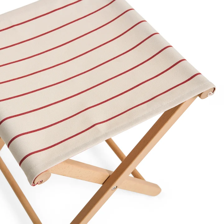 HAY - Outdoor Market Vouwkruk, beige met rode strepen