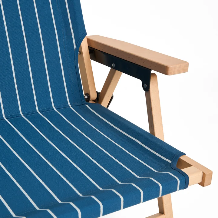 HAY - Outdoor Market Opvouwbare bank, blauw met beige strepen