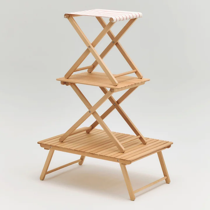 HAY - Outdoor Market Klaptafels, natuurlijk en klapkrukken