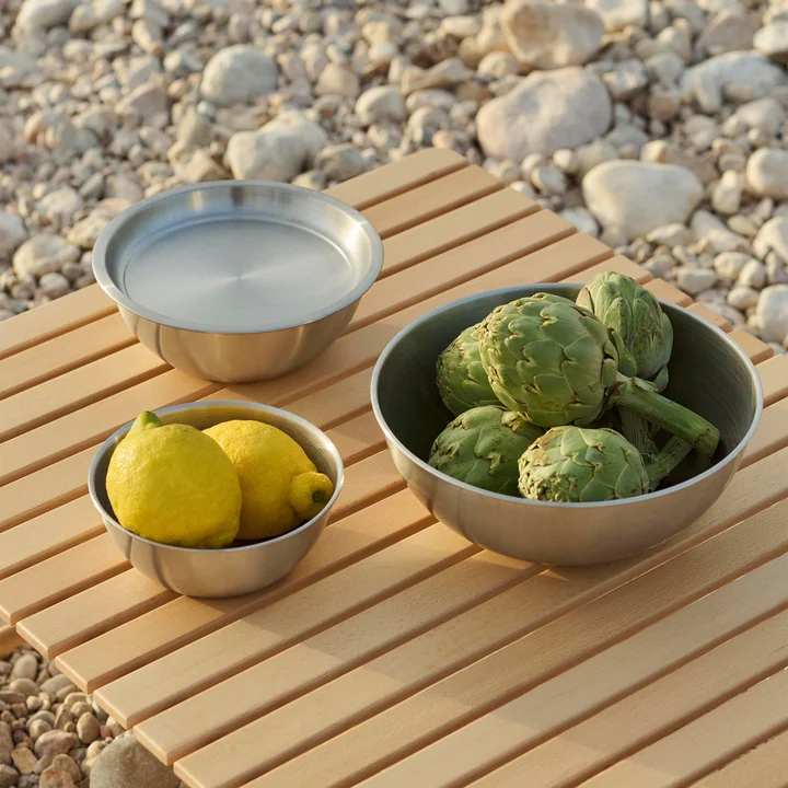 HAY - Outdoor Market Kom met deksel, roestvrij staal