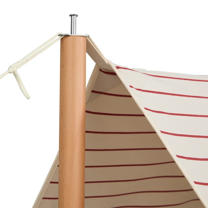 HAY - Outdoor Market Zonnescherm, beige met rode strepen