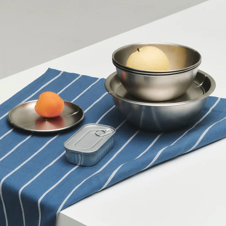 HAY - Outdoor Market Borden, kommen met deksels, roestvrij staal