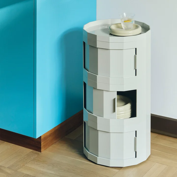 HAY - Facet Kast 30 met poten en wielen, misty grey