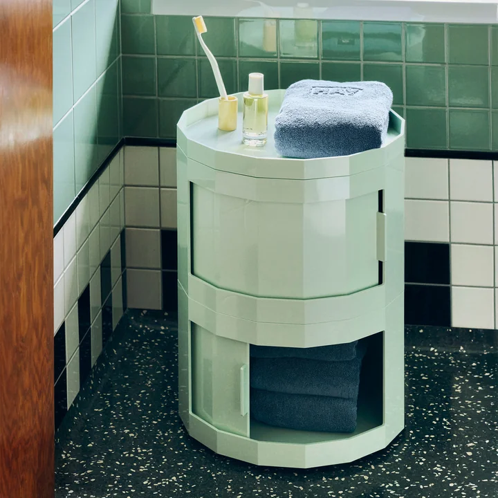 HAY - Facet Kast 20 met poten en wielen, soft mint