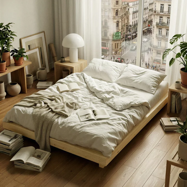 Karup Design - Dock Bedframe met lattenbodem, 120 x 200 cm, blank gelakt grenen