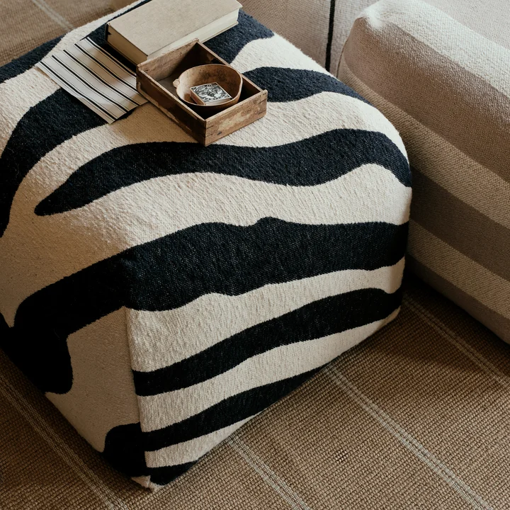 Broste Copenhagen - Zebra Poef