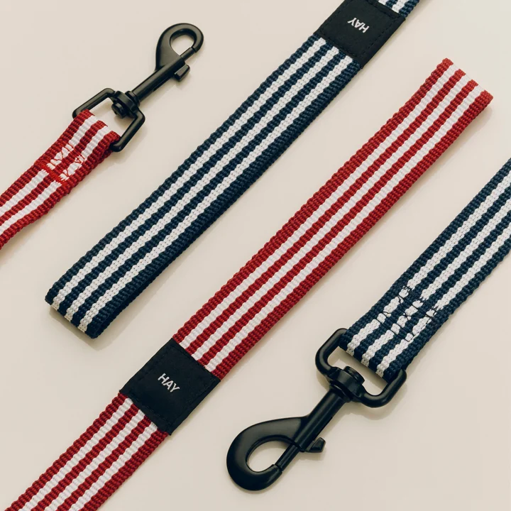 HAY - Dogs Hondenriemen, rood/wit en blauw/wit gestreept