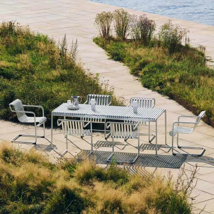 HAY - Palissade Tafel, rechthoekig, 220 x 90 cm, hot galvanised