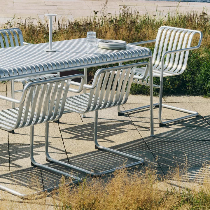 HAY - Palissade Tafel, rechthoekig, 220 x 90 cm, hot galvanised