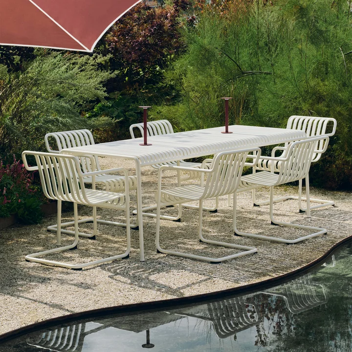 HAY - Palissade Tafel, rechthoekig, 220 x 90 cm, cream white