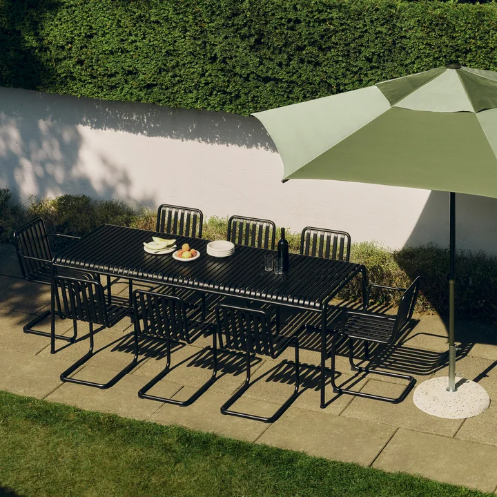 HAY - Palissade Tafel, rechthoekig, 220 x 90 cm, antraciet