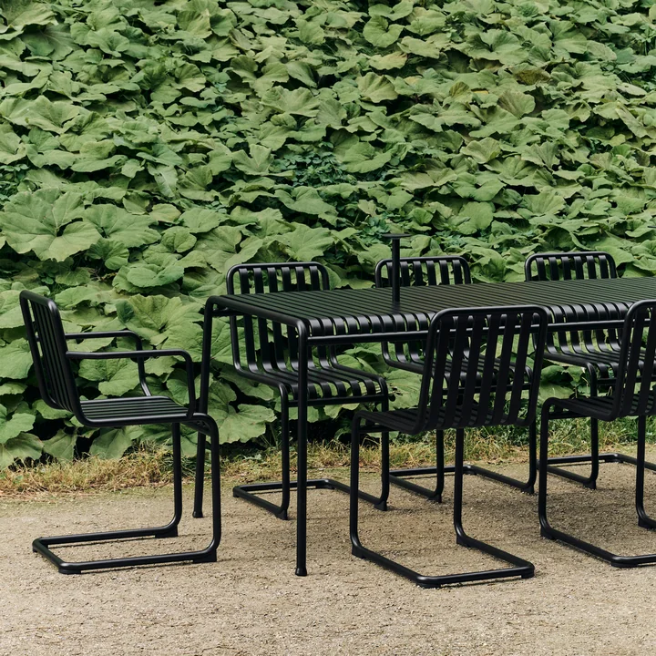 HAY - Palissade Tafel, rechthoekig, 220 x 90 cm, antraciet